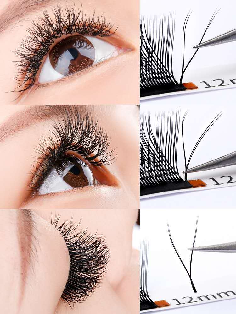 07yy嫁接睫毛y型编织爱情网种植睫毛自然开花网状美睫