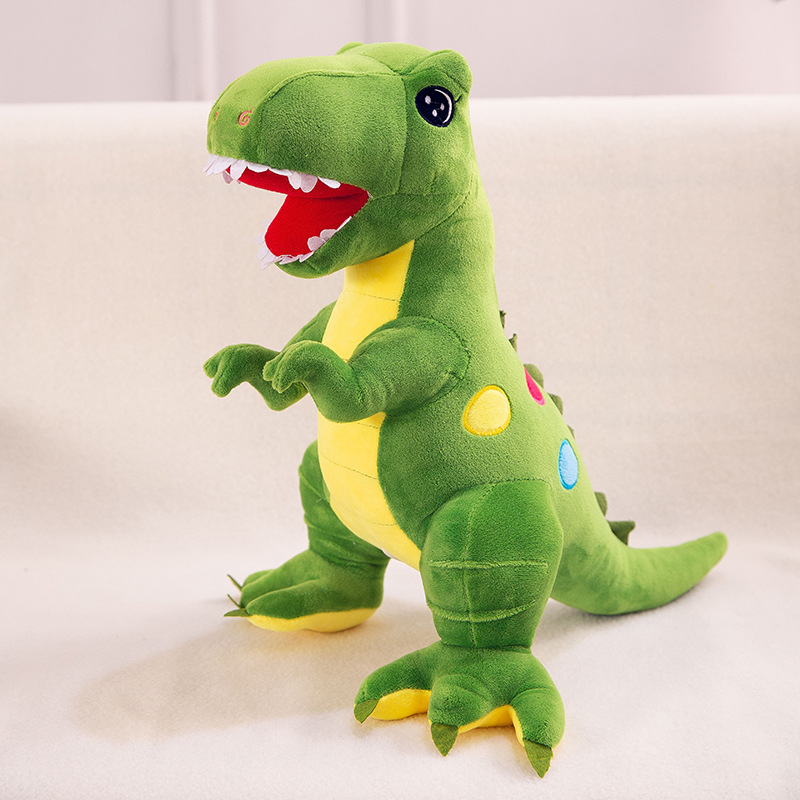 Popular Tyrannosaurus Plush Toy Polka Dot Dinosaur Doll Children's Birthday Gifts Doll Pillow Ragdoll Wholesale