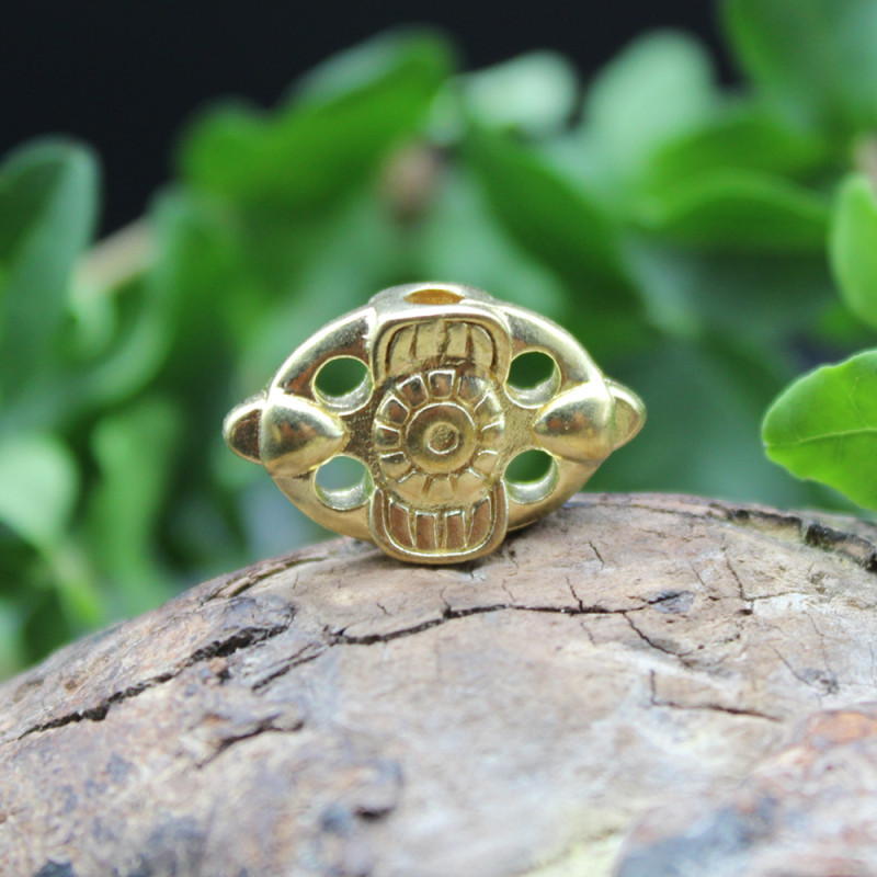 纯铜佛珠背云配件批发 尼泊尔佛珠 五眼六通佛珠法器饰品配件