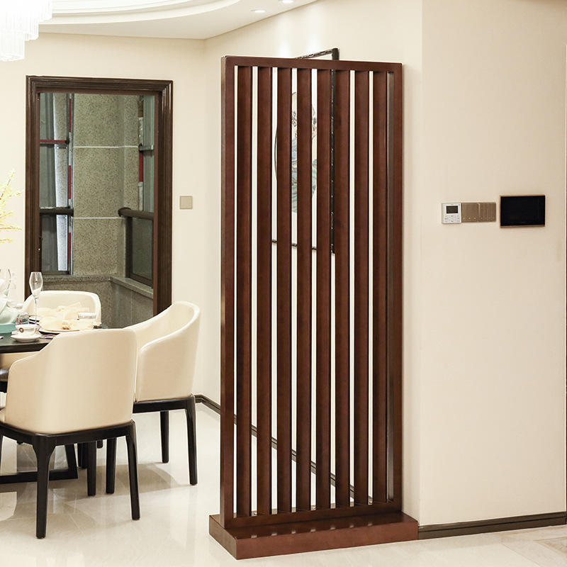 家用木质玄关立式客厅可移动座屏木屏风新中式立式实木屏风隔断