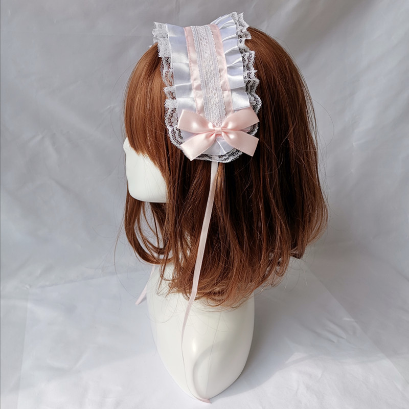 lolita头饰萝莉发带蕾丝蝴蝶结发箍动漫二次元萌kc飘带女仆洛丽塔