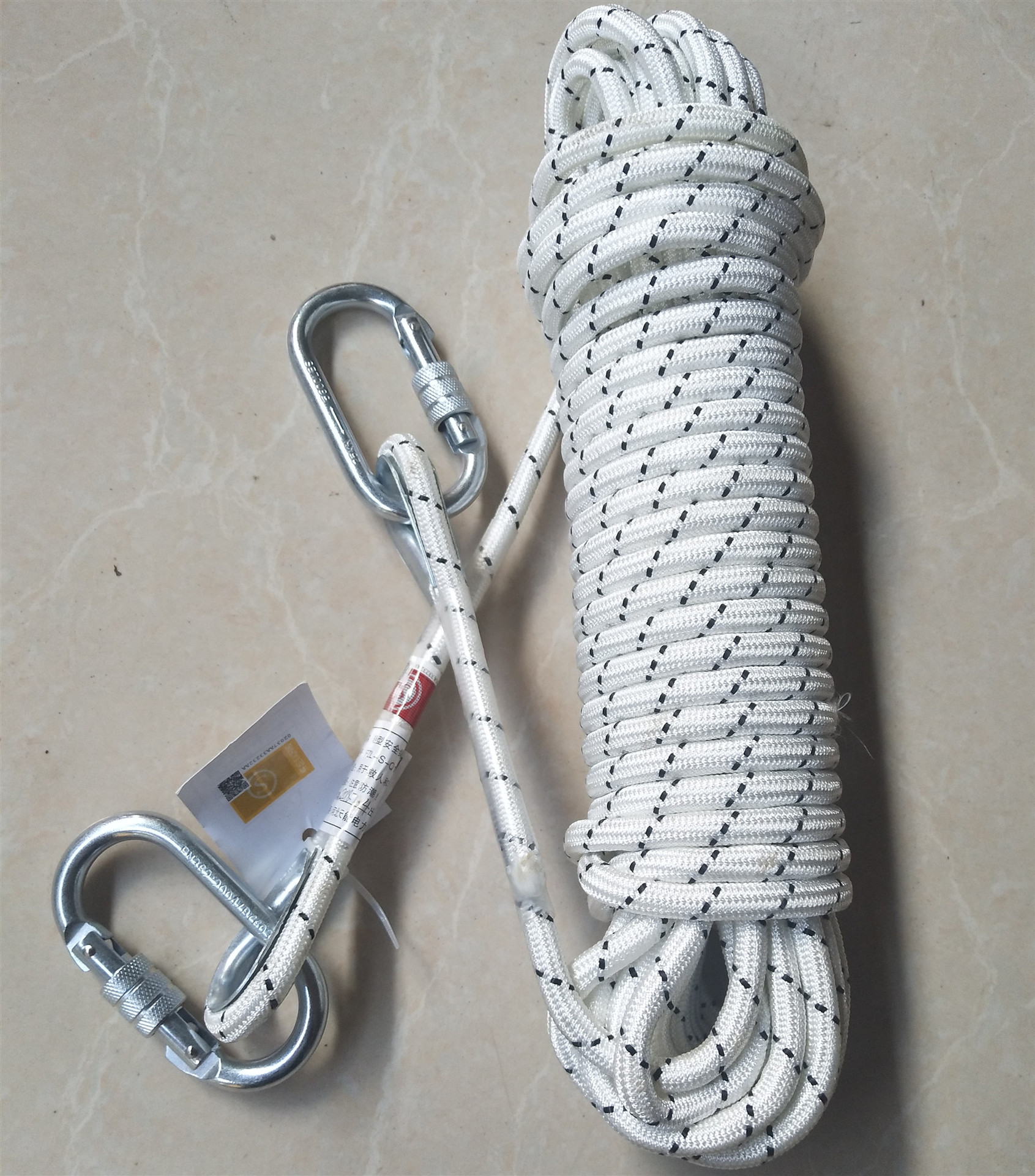 南通卡恩带3c认证安全绳双钩20米长度10厘粗