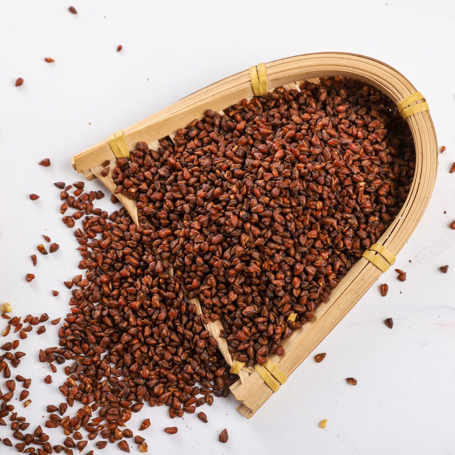 新货四川大凉山全胚芽大粒黄苦荞茶虫草珍珠粒苦荞米茶散装批发