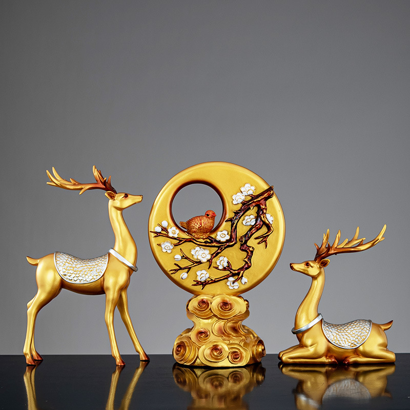 福鹿摆件酒柜装饰品搬家礼物乔迁新居礼品新房乔迁之喜送礼实用