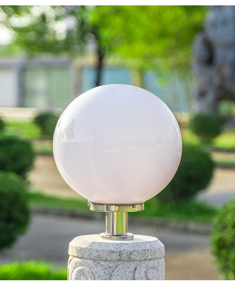 led圆球柱头灯围墙灯户外防水庭院景观亚克力花园别墅大门柱子灯
