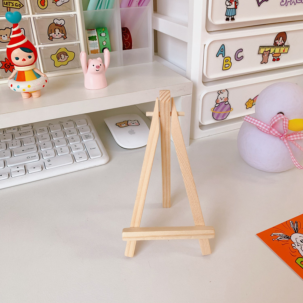 New Wooden Mini Bracket Universal Mobile Phone Holder Creative Cute Mini Tablet Bracket Small Easel