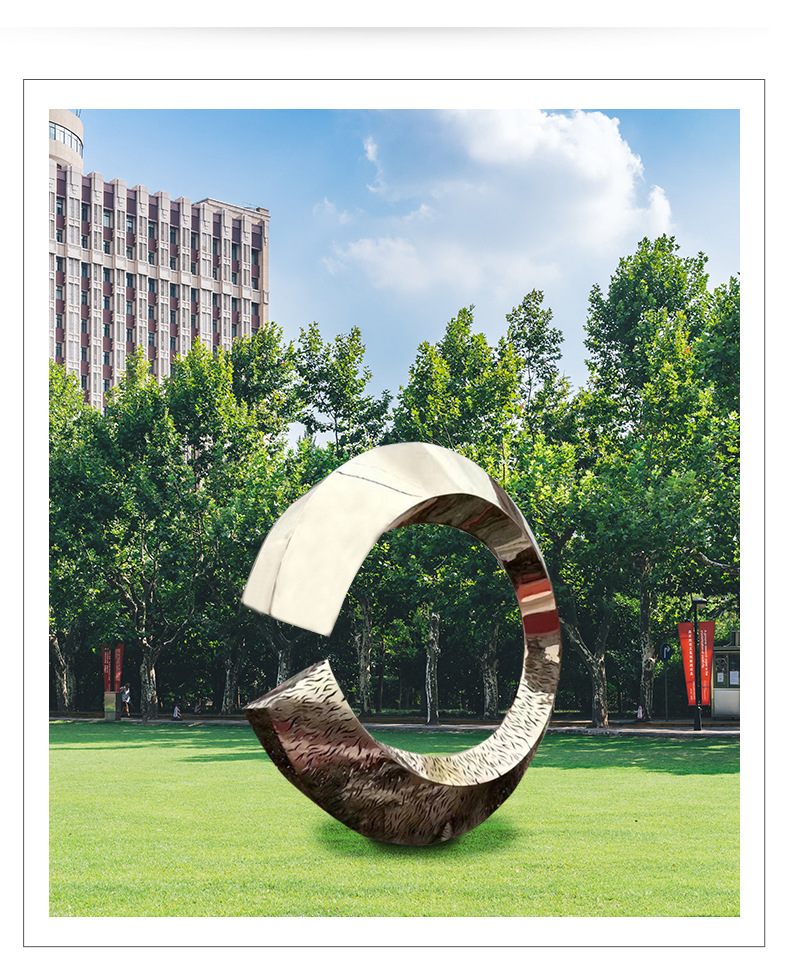 不锈钢弧形雕塑园林景观雕塑抽象雕塑商业美陈地产装饰雕塑艺术品