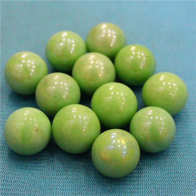 现货16mm奶白奶绿奶蓝陶瓷玻璃弹珠玻璃球 奶白三花玻璃珠配件
