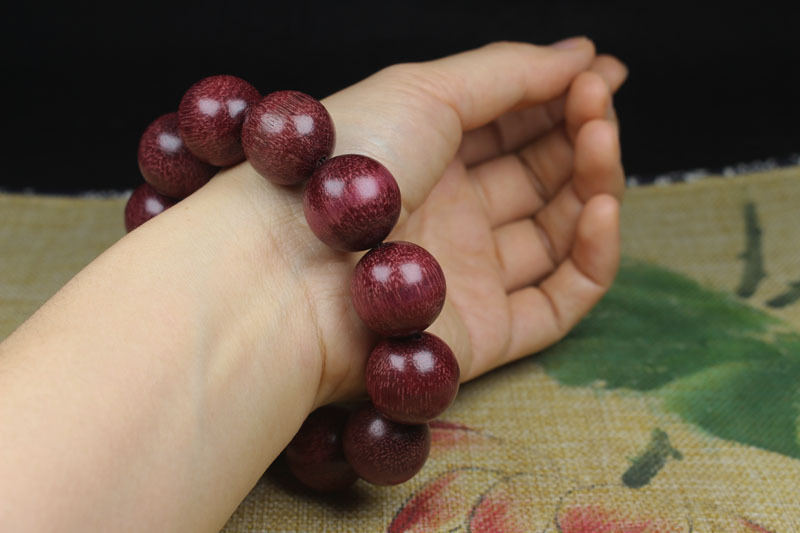 玫瑰紫檀佛珠手串 紫心苏木佛珠手链 紫罗兰手串20 18 15 108