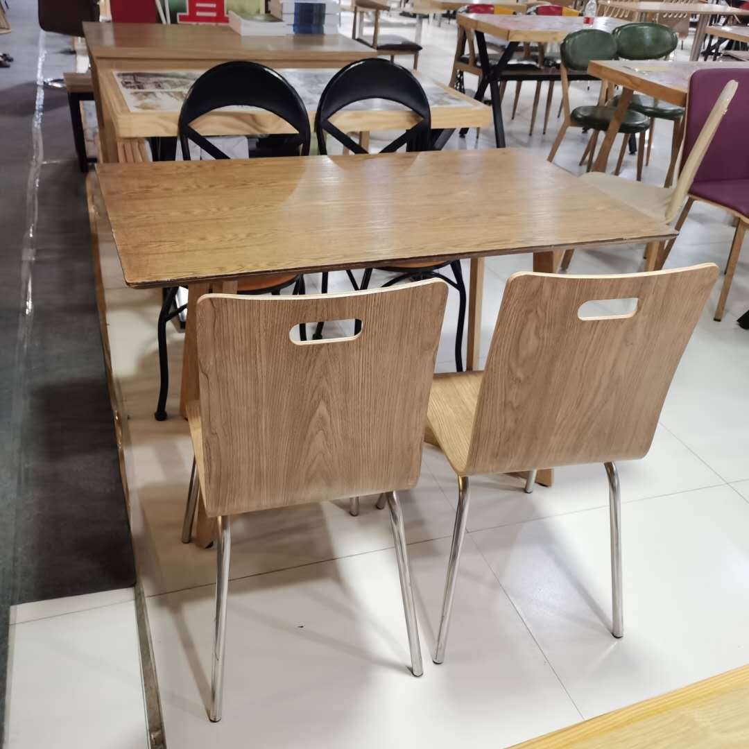 厂家批发餐厅食堂饭店桌子椅子小吃快餐店面馆餐桌椅组合套装