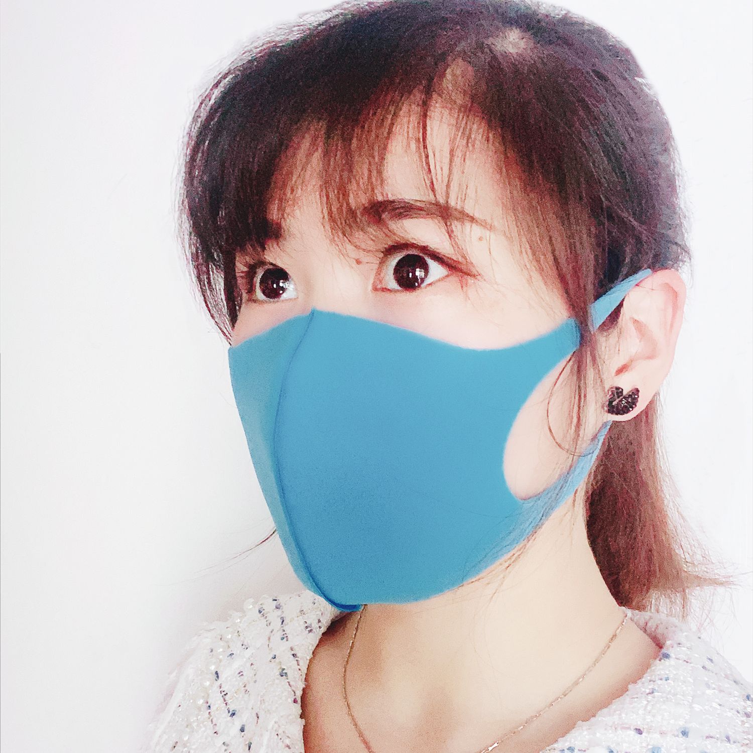 厂家批发真空除味带呼吸阀海绵口罩网红同款可水洗加厚海绵口罩