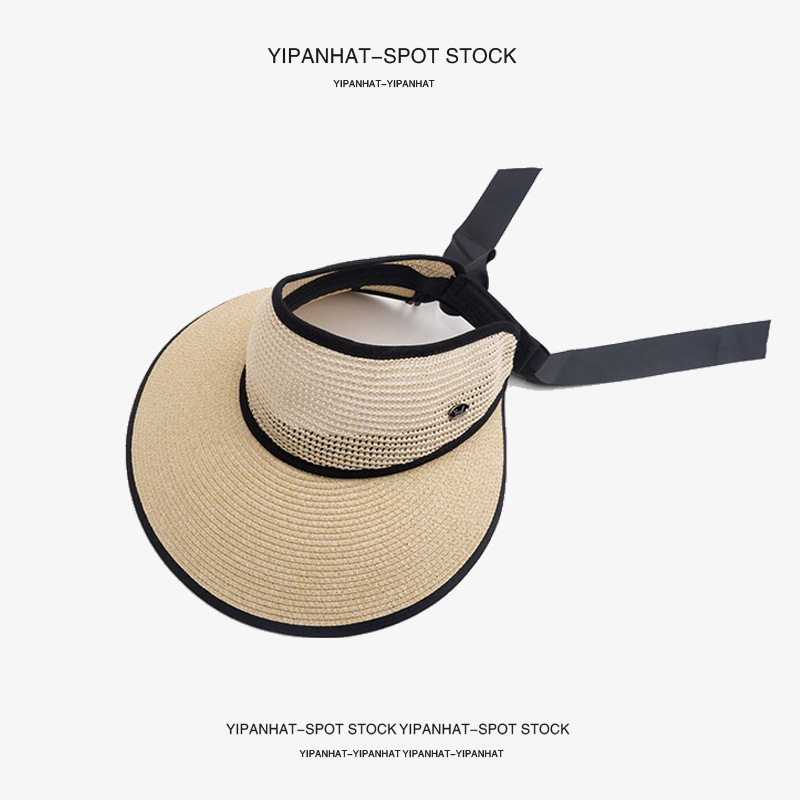 Straw Hat Korean Sun Hat Sun Hat Big Brim Beach Hat Stall Supply Topless Hat Female Summer