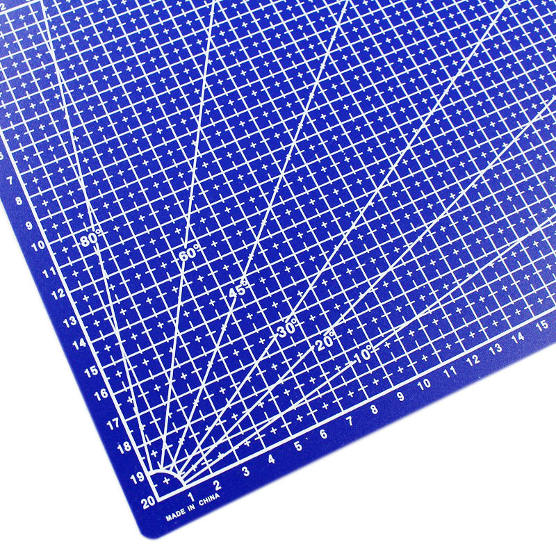 a4 a3单面pvc切割垫板刻度板介刀板 手工模型工具美术垫板蓝