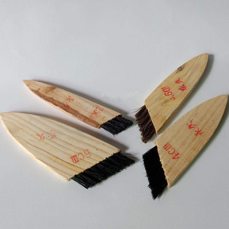 鞋面胶刷斜口刷子鞋厂排刷胶水刷粉胶刷木柄马蹄毛清洁刷涂胶分刷-阿