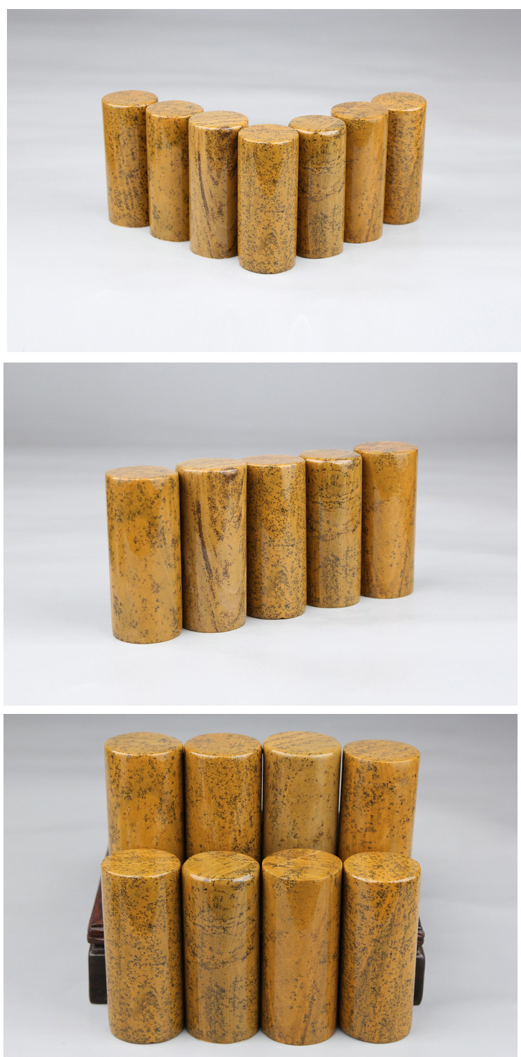 【小额批发】尼山石圆形印章印石章料练习章(3*7)