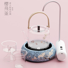 茶大师有田烧电陶茶炉 煮茶器日本南部老铸铁壶铸铁壶纯手工银壶