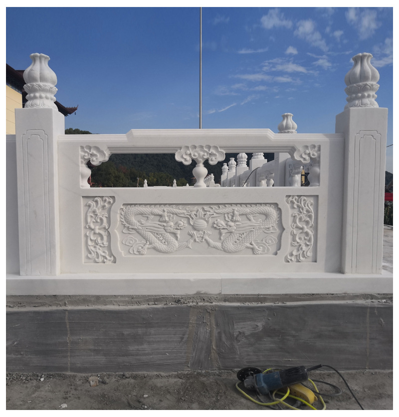 汉白玉雕塑栏板