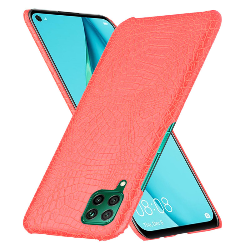 华为p40lite手机壳huawei p40 lite保护套鳄鱼纹外壳贴皮硬壳半包