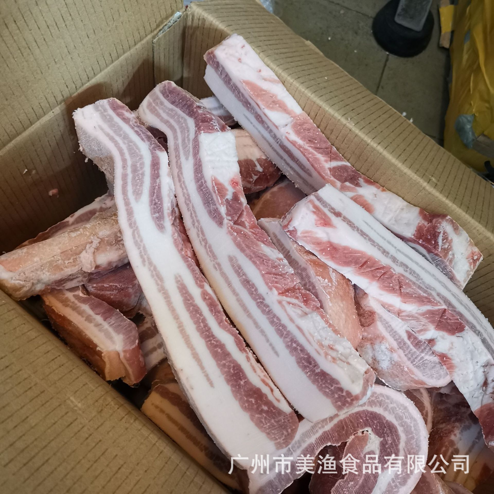 巴西带皮五花肉 烤肉食材 冷冻猪肉 红烧肉块 烧烤 称重 20kg起卖