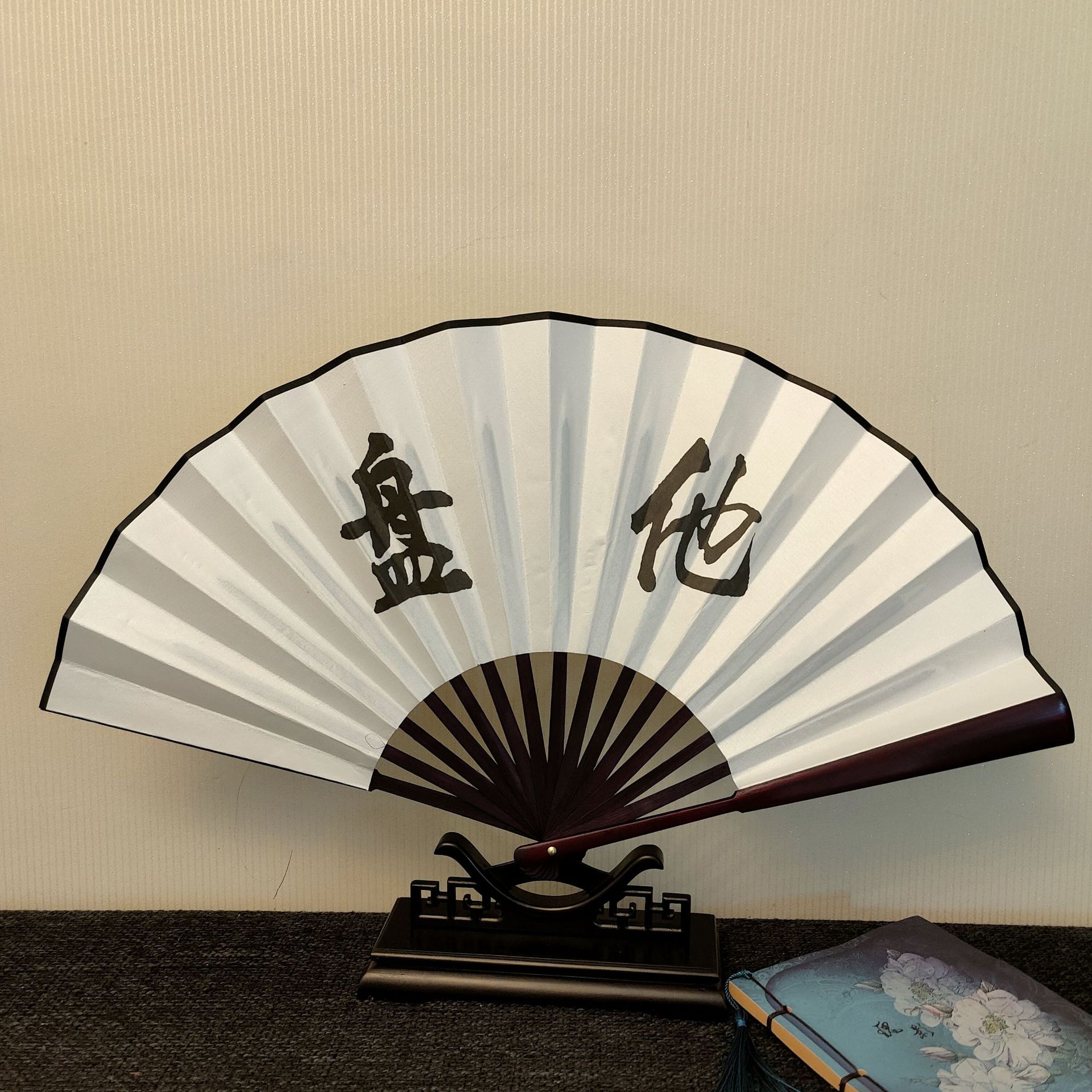 酒吧蹦迪扇子折扇中国风男女式古风绢扇网红抖音定制蹦迪装备神器