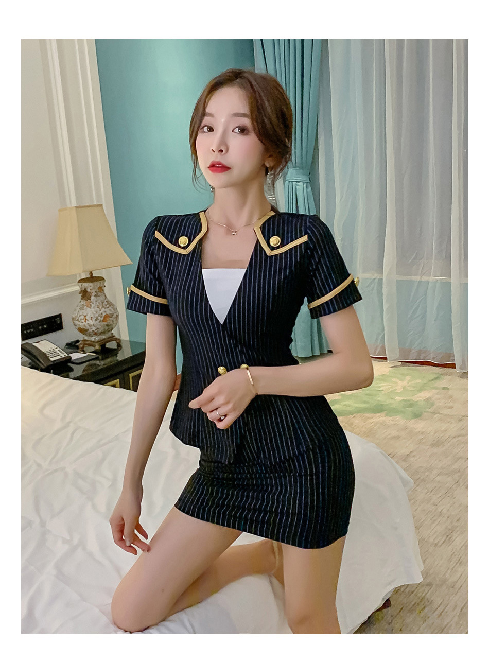 酒店足浴工作服女套装性感夜店新款桑拿洗浴按摩女足疗技师服3708