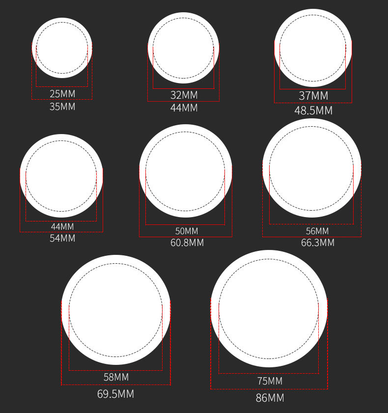 厂家直销25-75mm胸章专用切圆器 徽章切纸用切刀 便捷台式切圆机