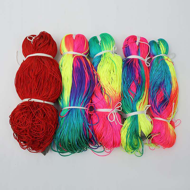 colorful chinese knot line 4-5-6-7 korean silk diy necklace braided rope factory wholesale