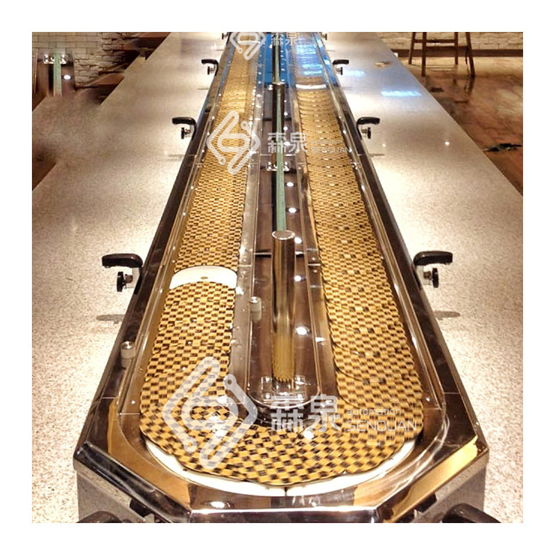 一体式自助餐台回转寿司麻辣烫火锅桌商用旋转小火锅设备全套