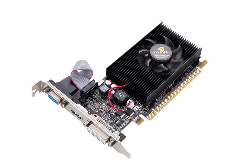 批发全新gt7102g双dvi工控一体机半高卡游戏台式机小机箱独立显卡