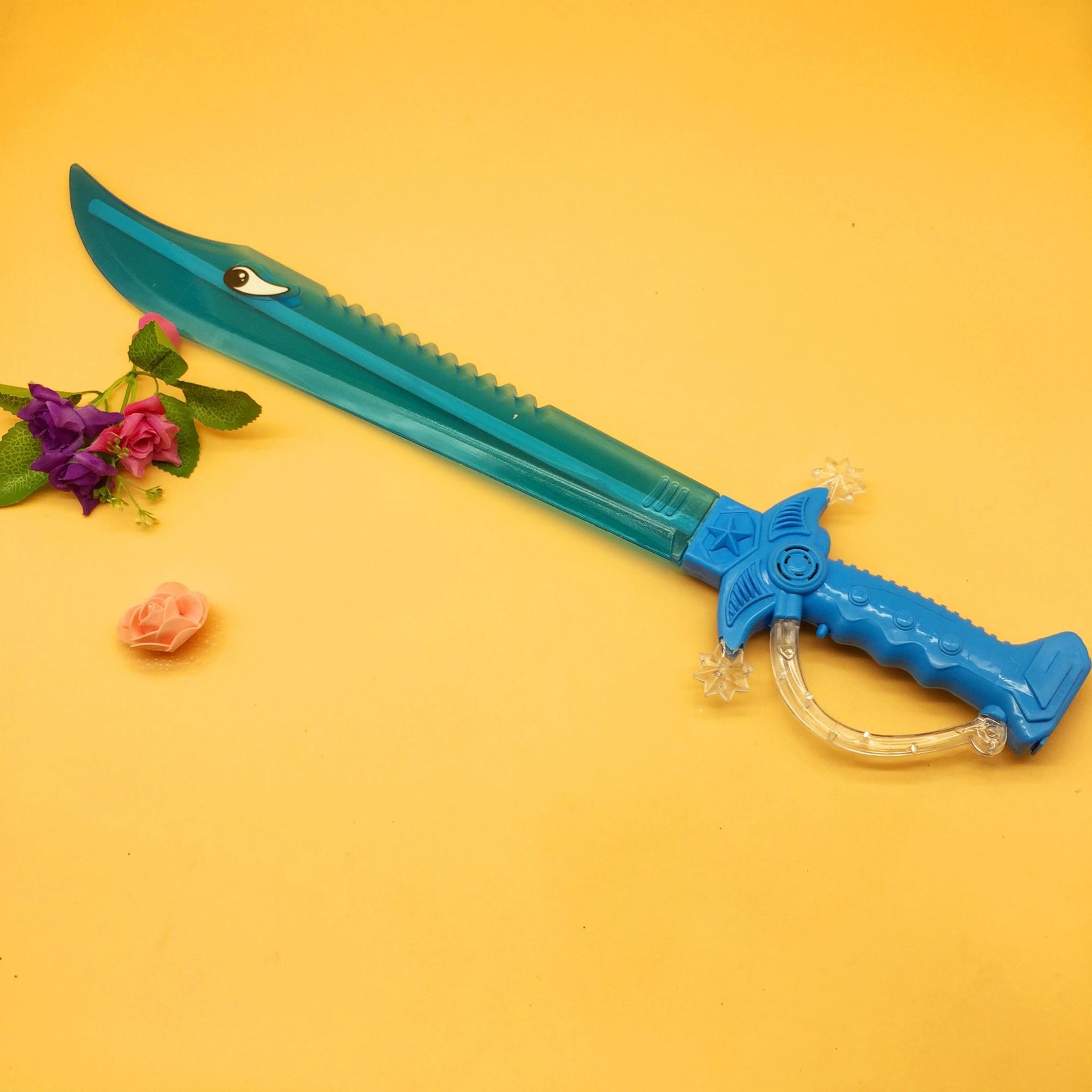 发光塑料刀剑鲨鱼剑 发光长剑重力感应有声闪光刀剑热卖儿童玩具