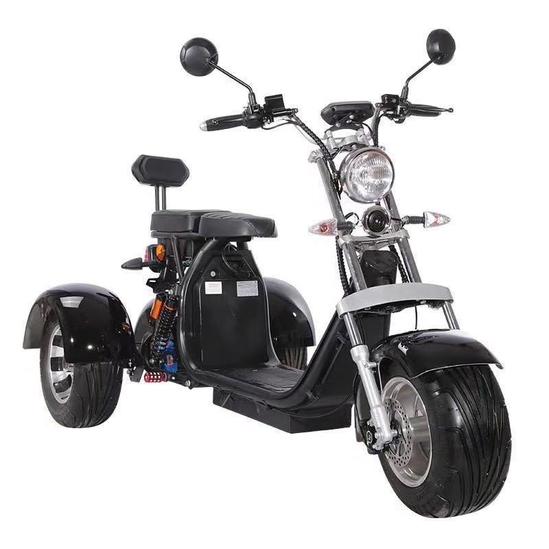 三轮电动车2000w大宽胎三轮摩托车城市代步车踏板三轮车