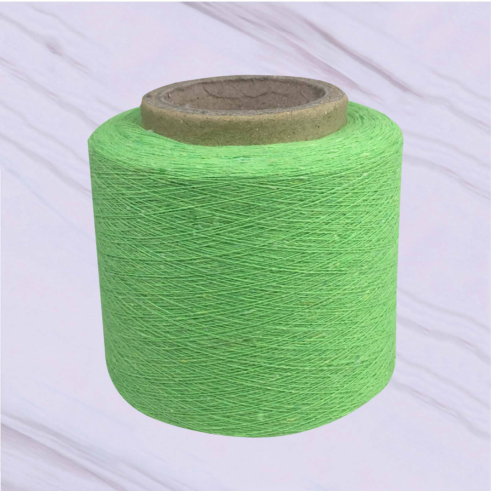 手套纱绿色单股21支40支21s棉纱环锭纺涤纶纱网棉绳