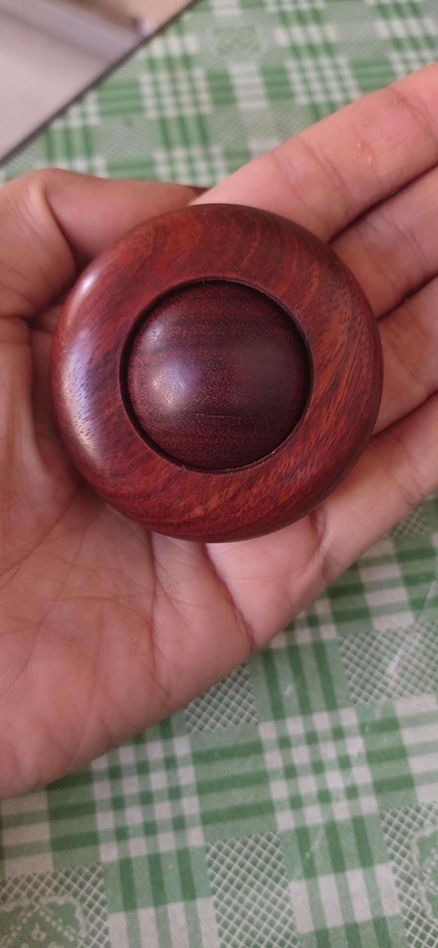 木质把玩件 紫光檀手把件 时来运转手把件 血檀木转运珠把玩件