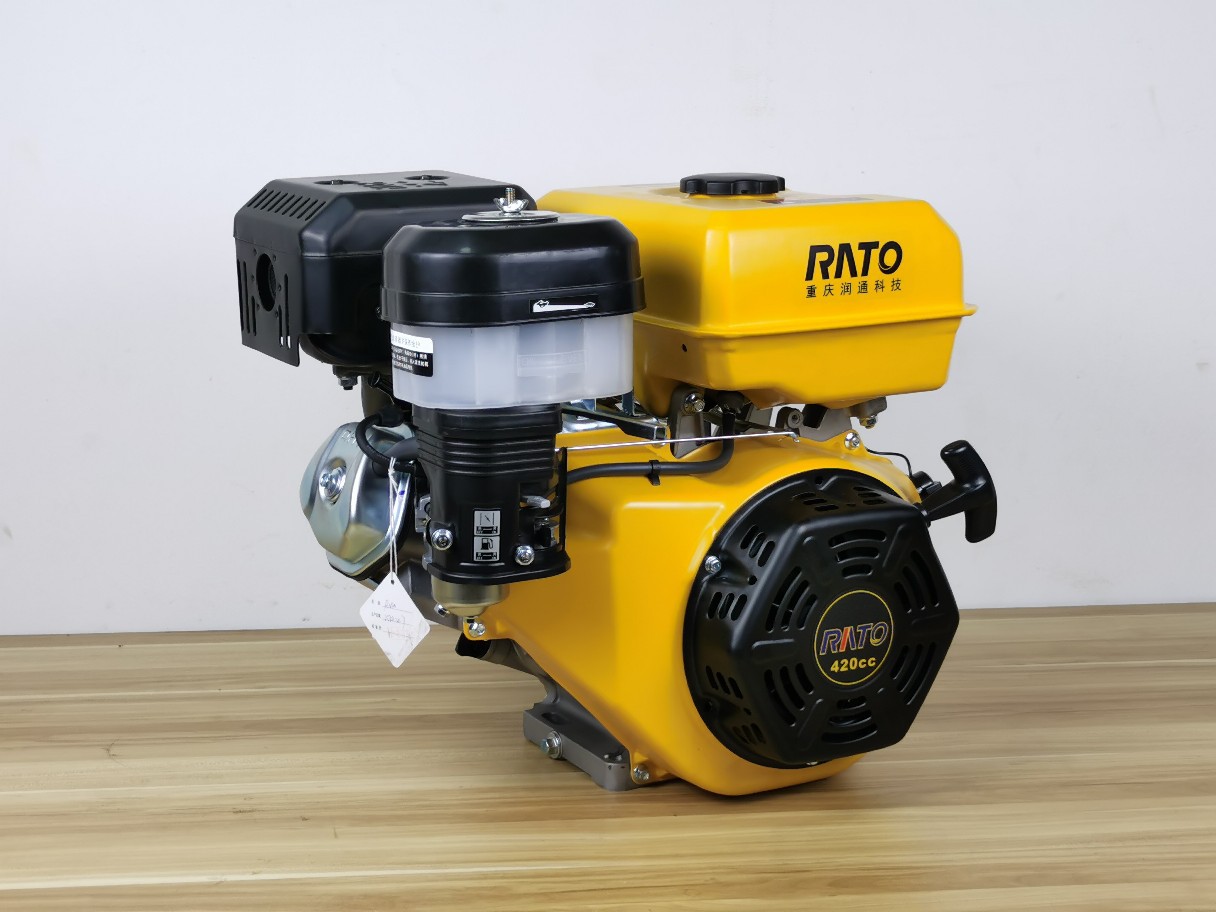 重庆润通rato单缸风冷汽油机420cc190f手动15马力发动机马路切割
