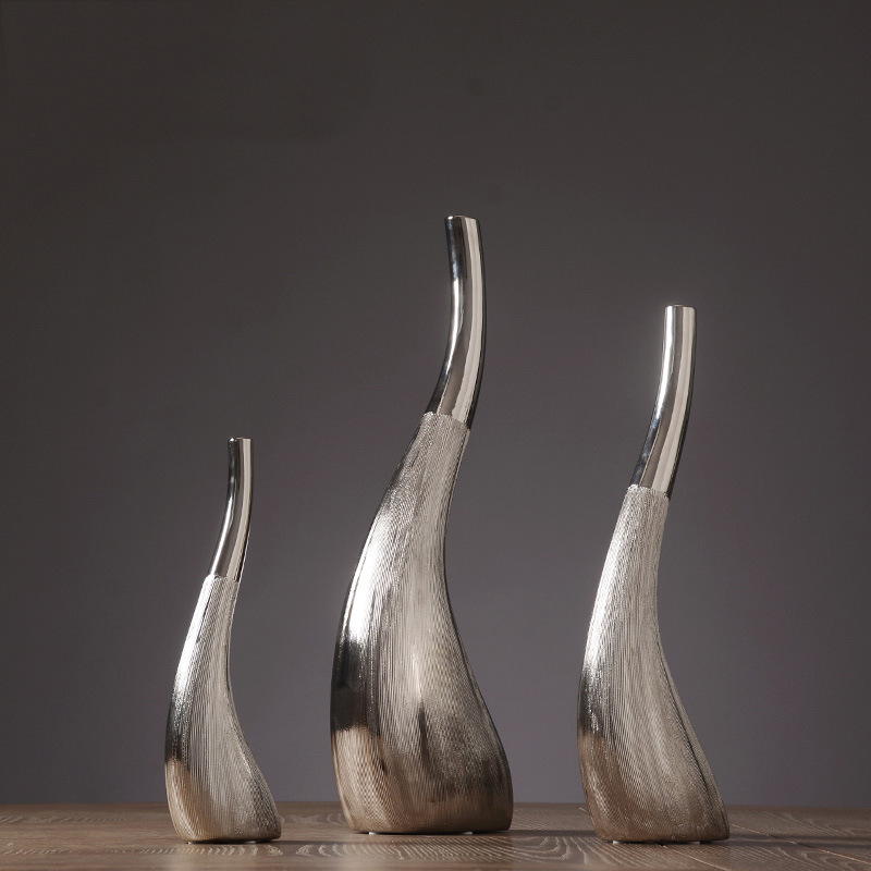 北欧曲颈瓶创意摆件客厅家居装饰品家庭艺术品风格桌上摆设