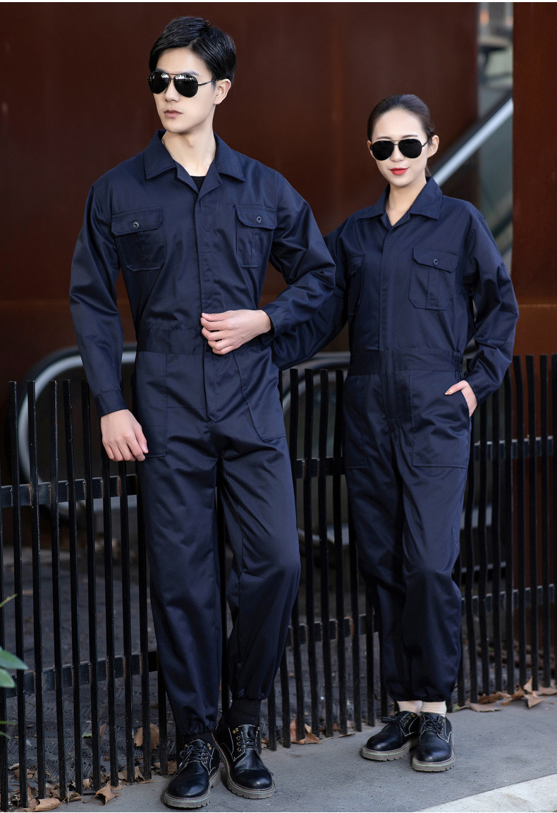 连体服工作服连体裤工装制服船厂工衣厂服男汽修服劳保工程服长袖