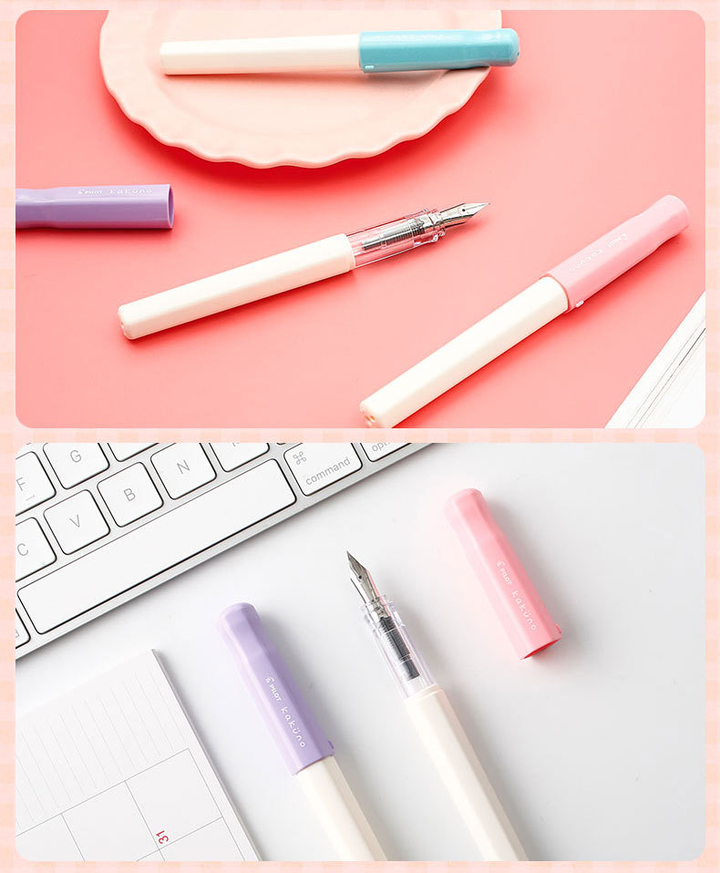 百乐日本百乐pilot笑脸钢笔微笑透明小学生用刚笔女fka-1sr文具笔