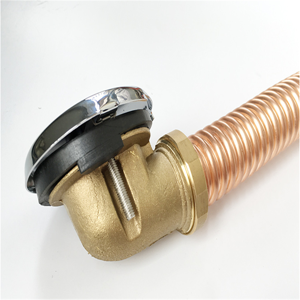 全铜弹跳浴缸下水器配件过滤网旋转式浴缸下水管排水器去水器落水