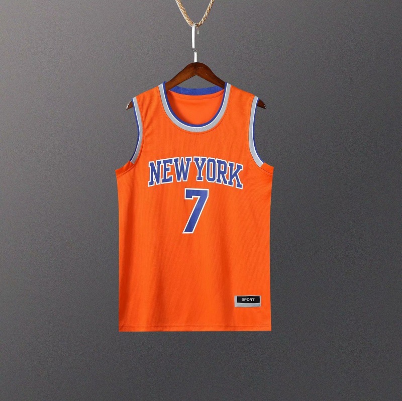 尼克斯队7号安东尼球衣单件学生比赛训练篮球服男印字号logo定制