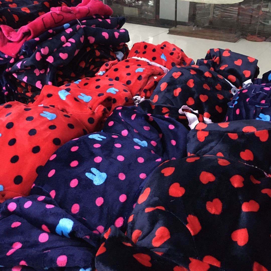 秋冬季成人法兰绒罩衣围裙护衣韩版拉链长袖加厚保暖防污厂家直销