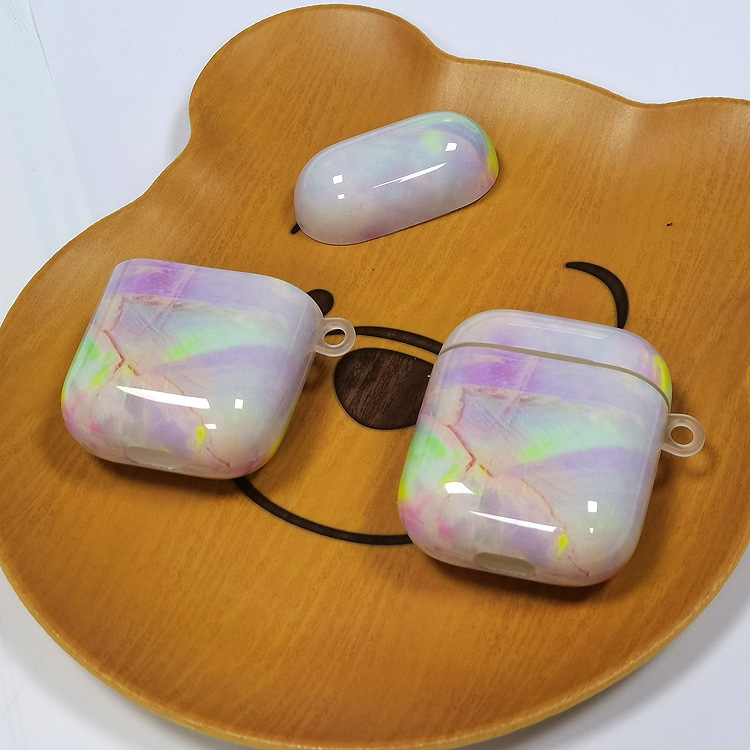 适用airpods pro耳机壳厂家定制电镀大理石纹2代imd耳机软壳来图