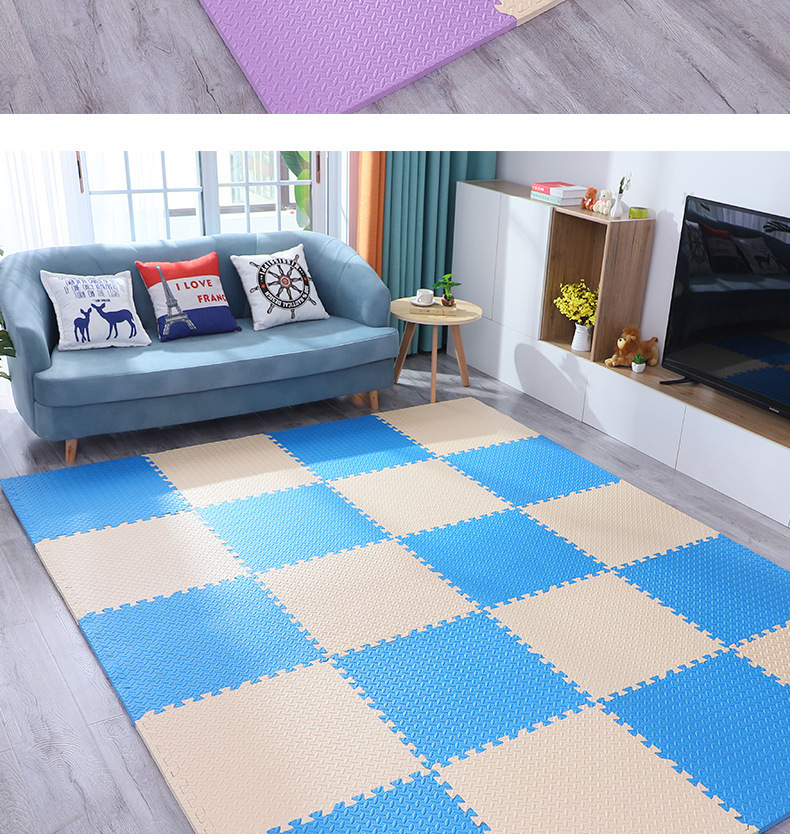 儿童卧室拼图地板宝宝爬行垫60 60加厚拼接泡沫地垫榻榻米 厂家