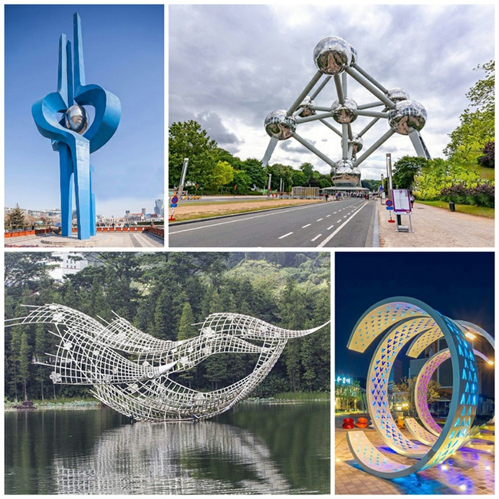 大型不锈钢雕塑球形雕塑园林景观小品摆件耐候钢景观墙钢结构浮雕