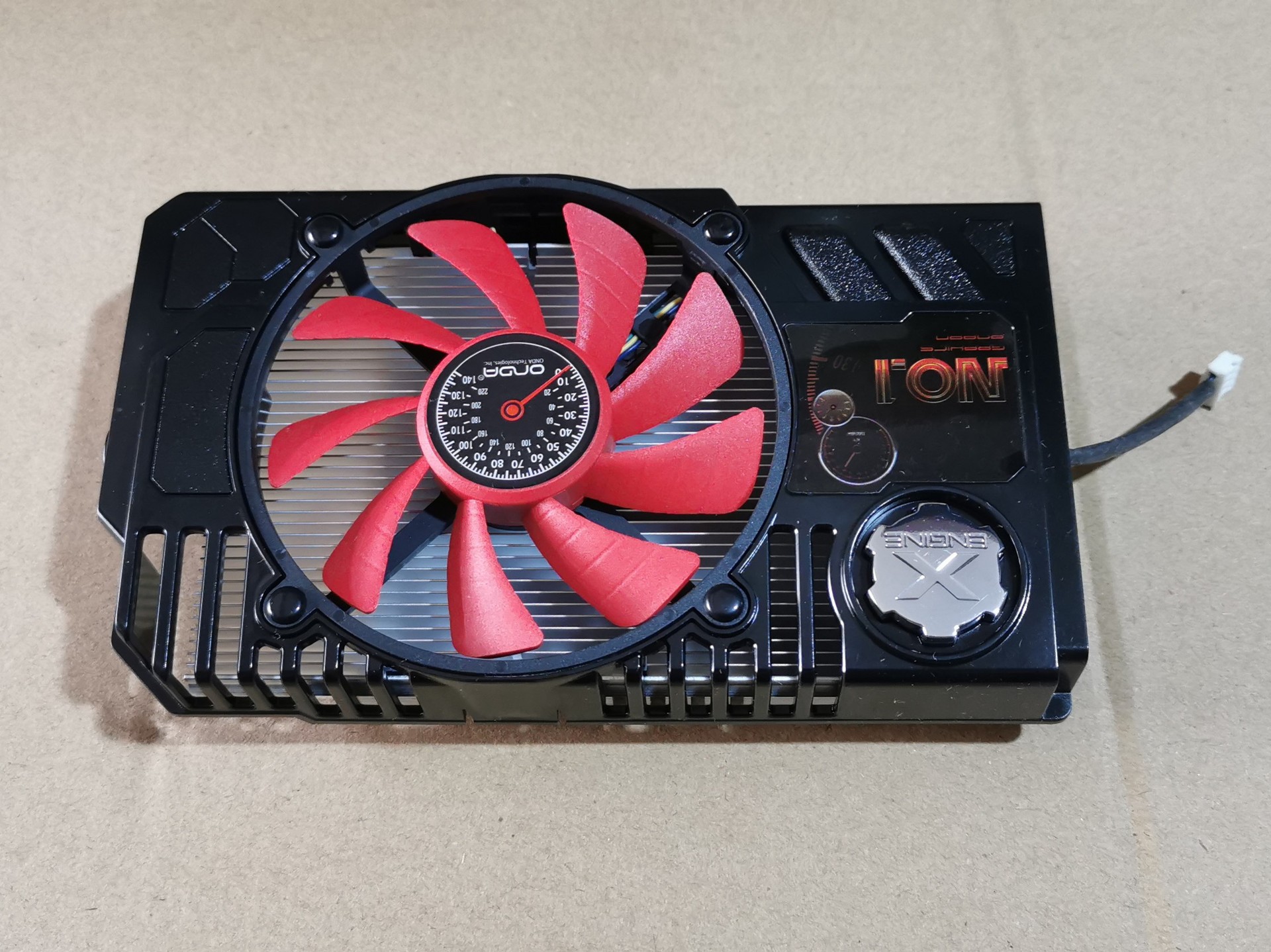 昂达gts450显卡风扇53mm孔距全铝散热器df9515h12cp