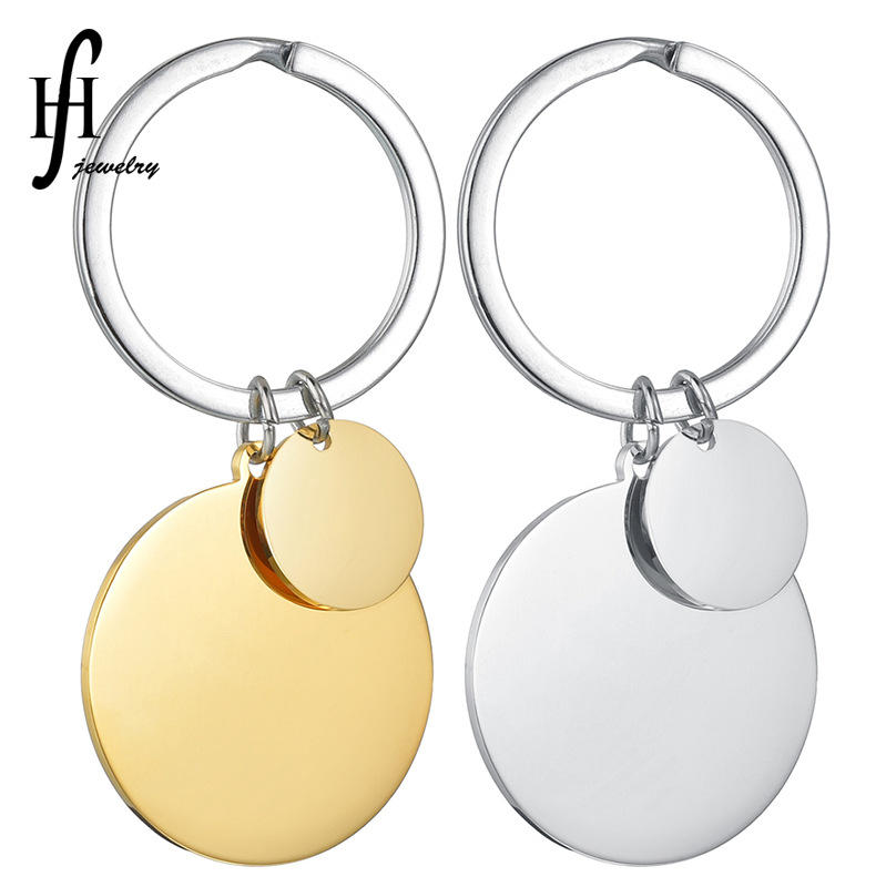 亚马逊热卖不锈钢个性情侣款钥匙扣 时尚创意小饰品挂件 可代发