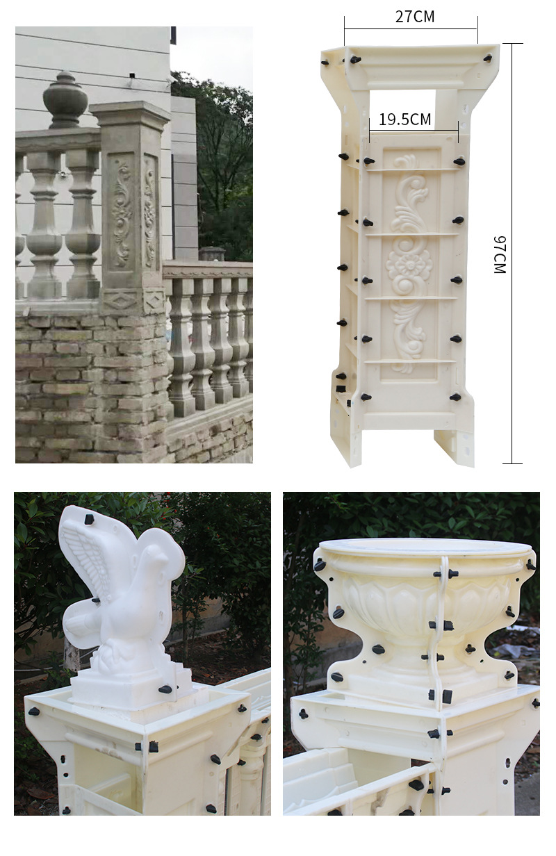 欧式建筑水泥制品小动物模具 小狮子塑钢小饰品罗马柱模具批发