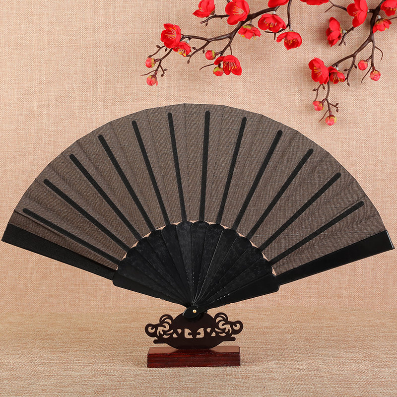 Plain Plastic Wedding Folding Fan Dance Fan Prop Fan Flat Plastic Fan Multi-Color Optional Bright Red