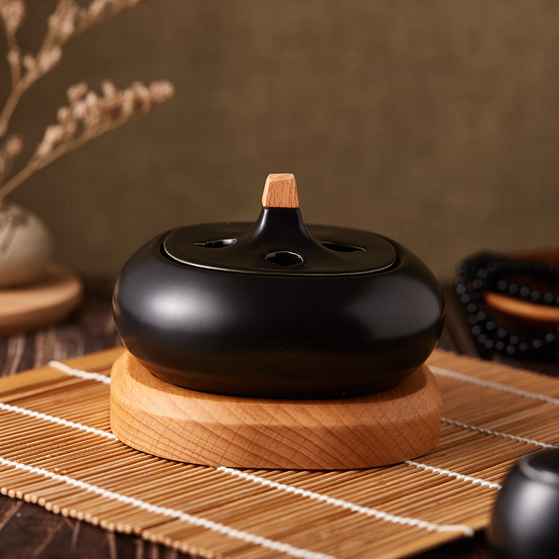 酉圆 方圆电子插电香炉 室内家用供奉香炉 沉香调温熏 陶瓷炉