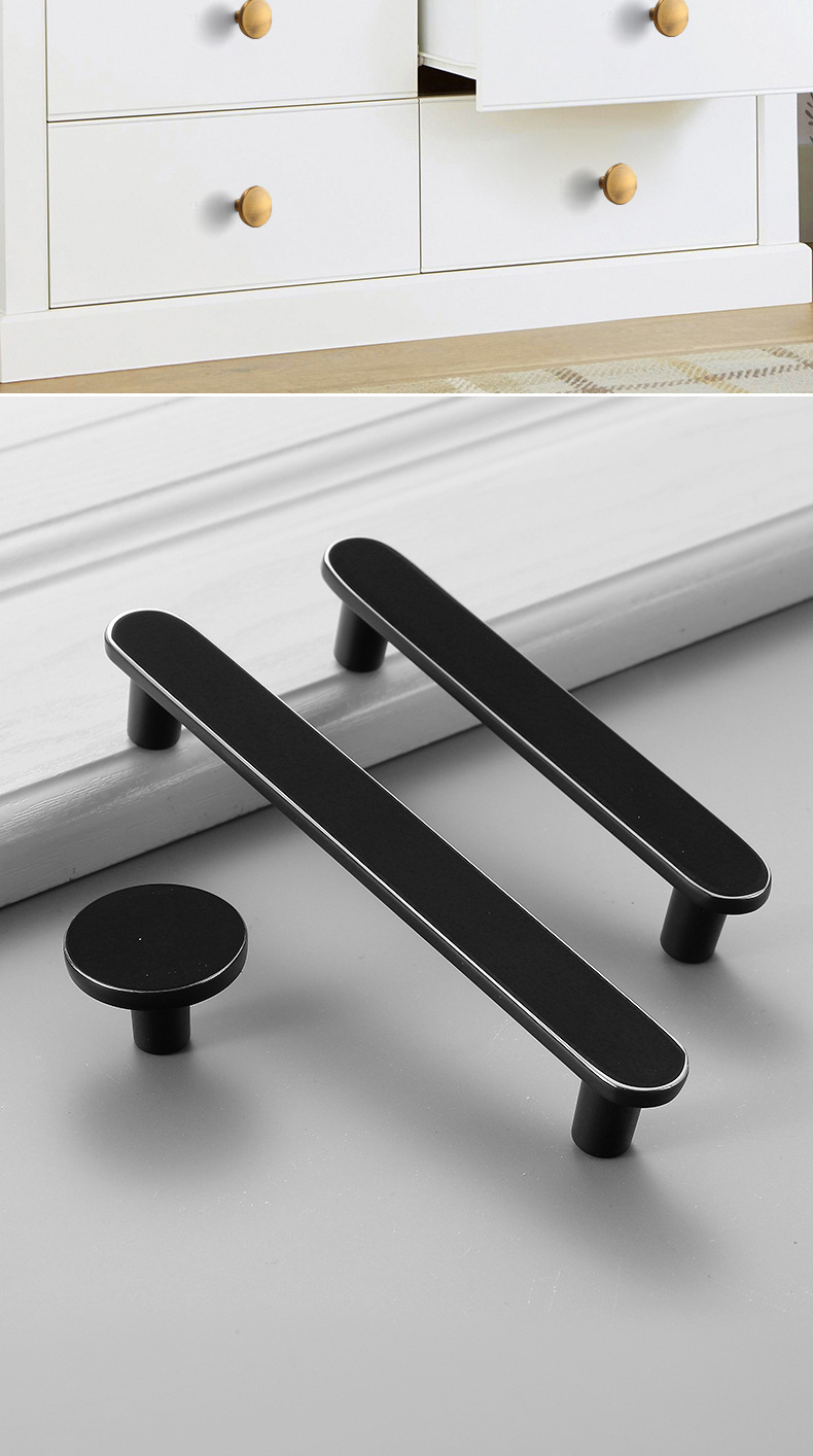 现代简约锌合金单孔金色衣柜门拉手抽屉厨柜电视柜把手五金