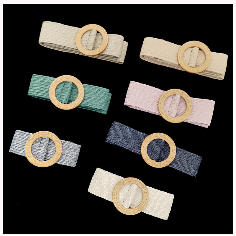 圆扣松紧皮带女草绳编织弹力圆环腰带女欧美潮款装饰裙腰封名族风